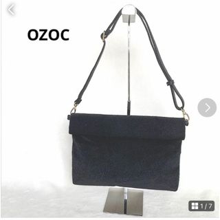 オゾック(OZOC)のOZOC 2WAYショルダーバッグ　クラッチバッグ　黒(ショルダーバッグ)