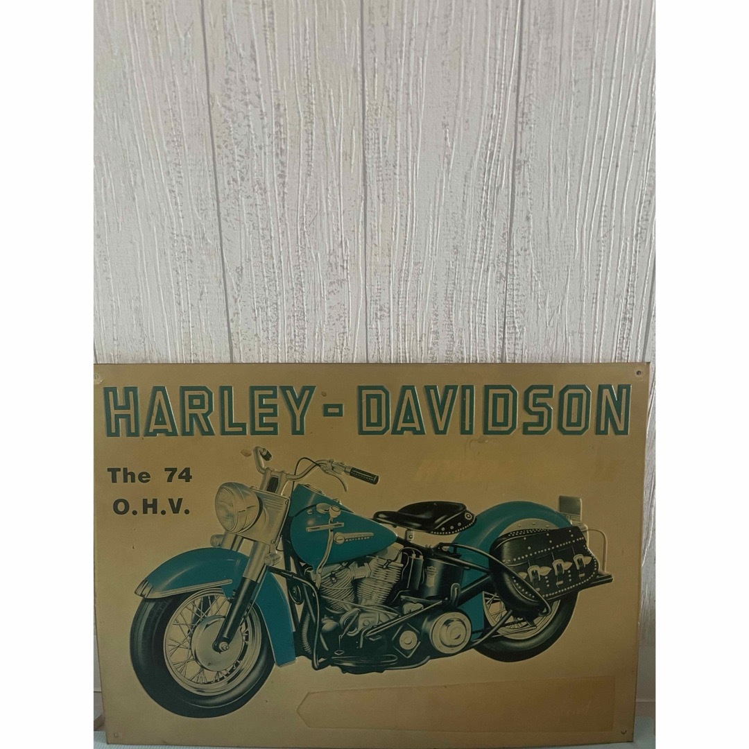 Harley Davidson(ハーレーダビッドソン)のハーレーダビッドソン　アンティーク　看板 インテリア/住まい/日用品のインテリア小物(その他)の商品写真