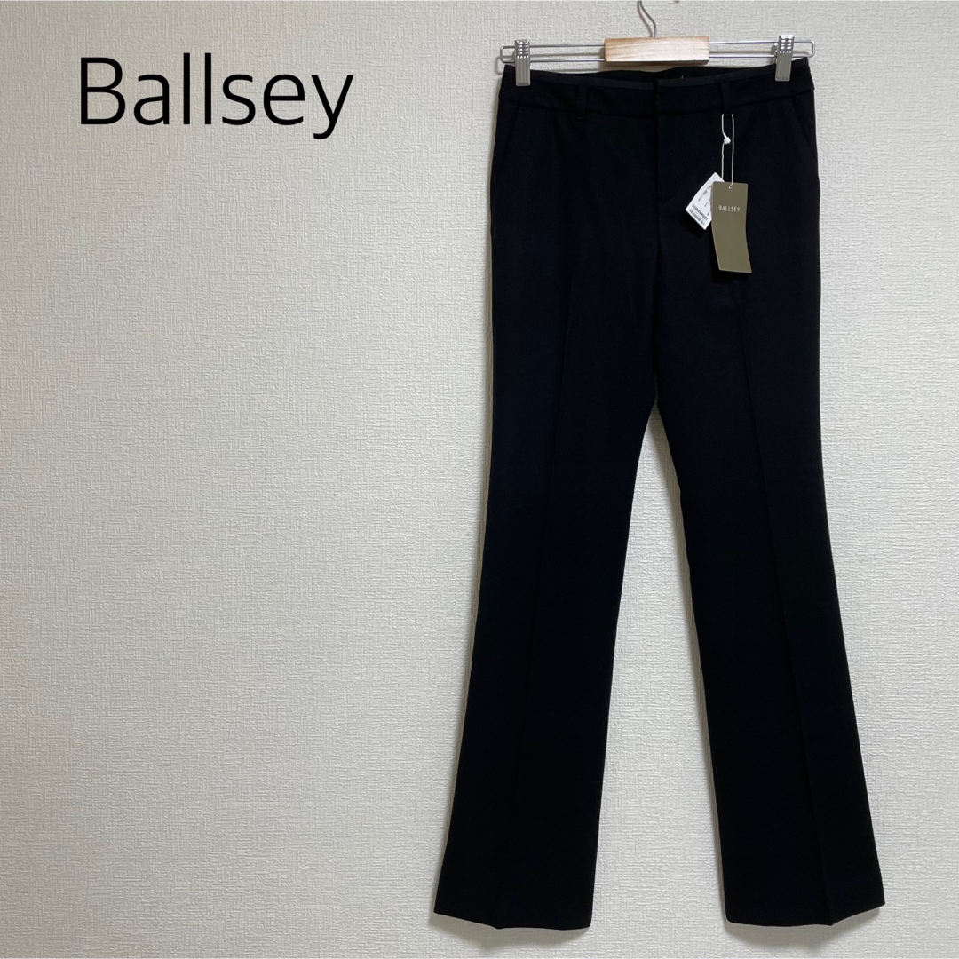 Ballsey - 【新品タグ付】Ballseyウール混センタープレスパンツ 黒