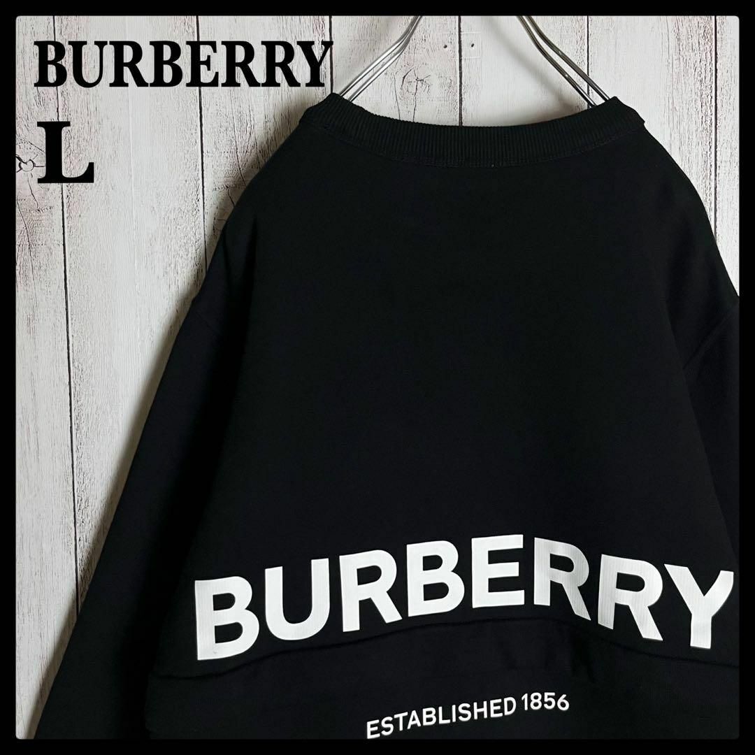 【人気Lサイズ】バーバリー☆バックロゴ入りスウェット ティッシ期 即完売デザイン | フリマアプリ ラクマ