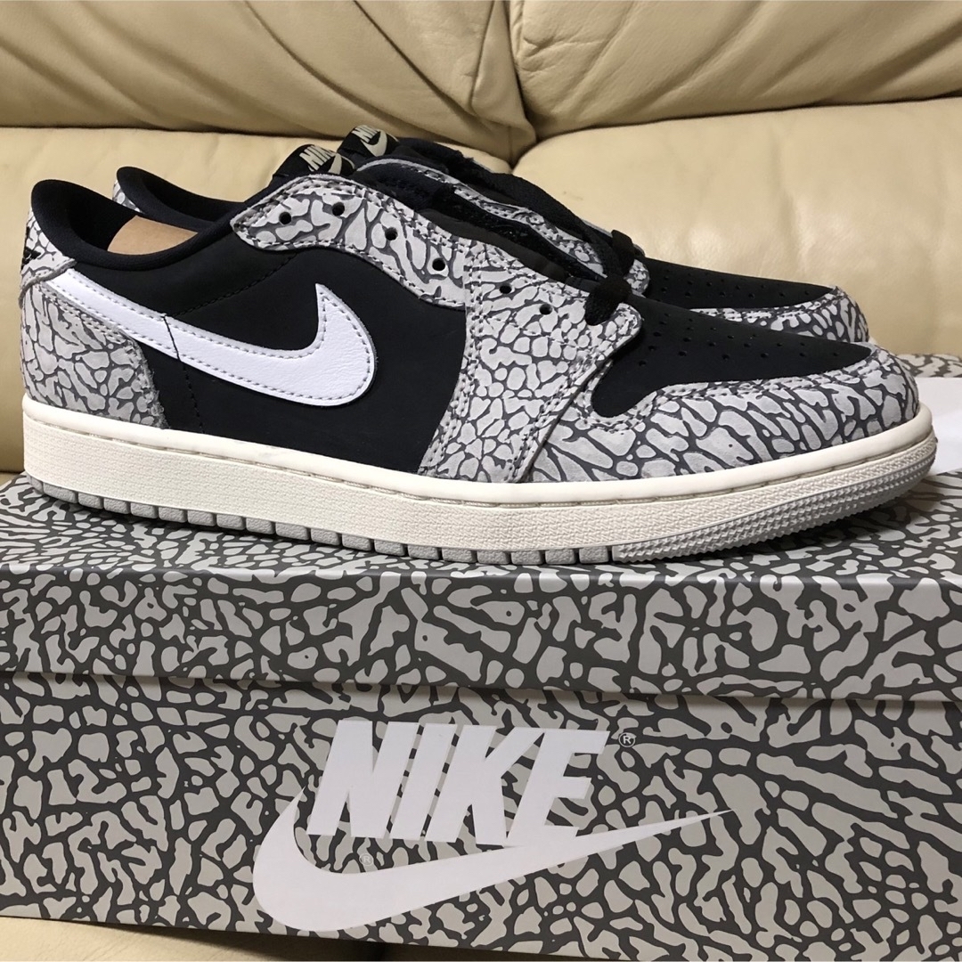 ジョーダン1 JORDAN 1 LOW OG ブラックセメント　27.5