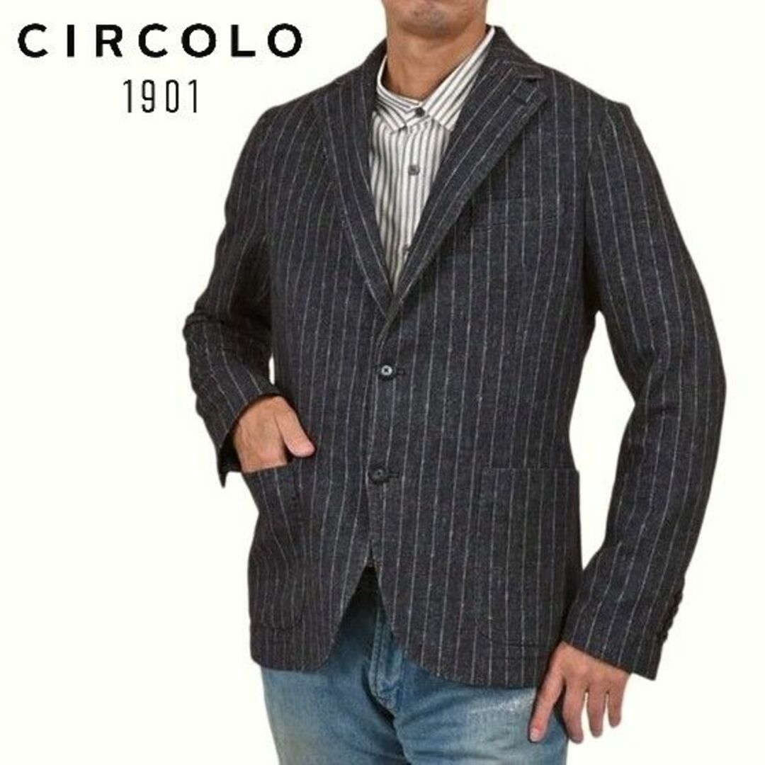 CIRCOLO 1901 - 新品CIRCOLO1901 ストライプジャージージャケット 46 