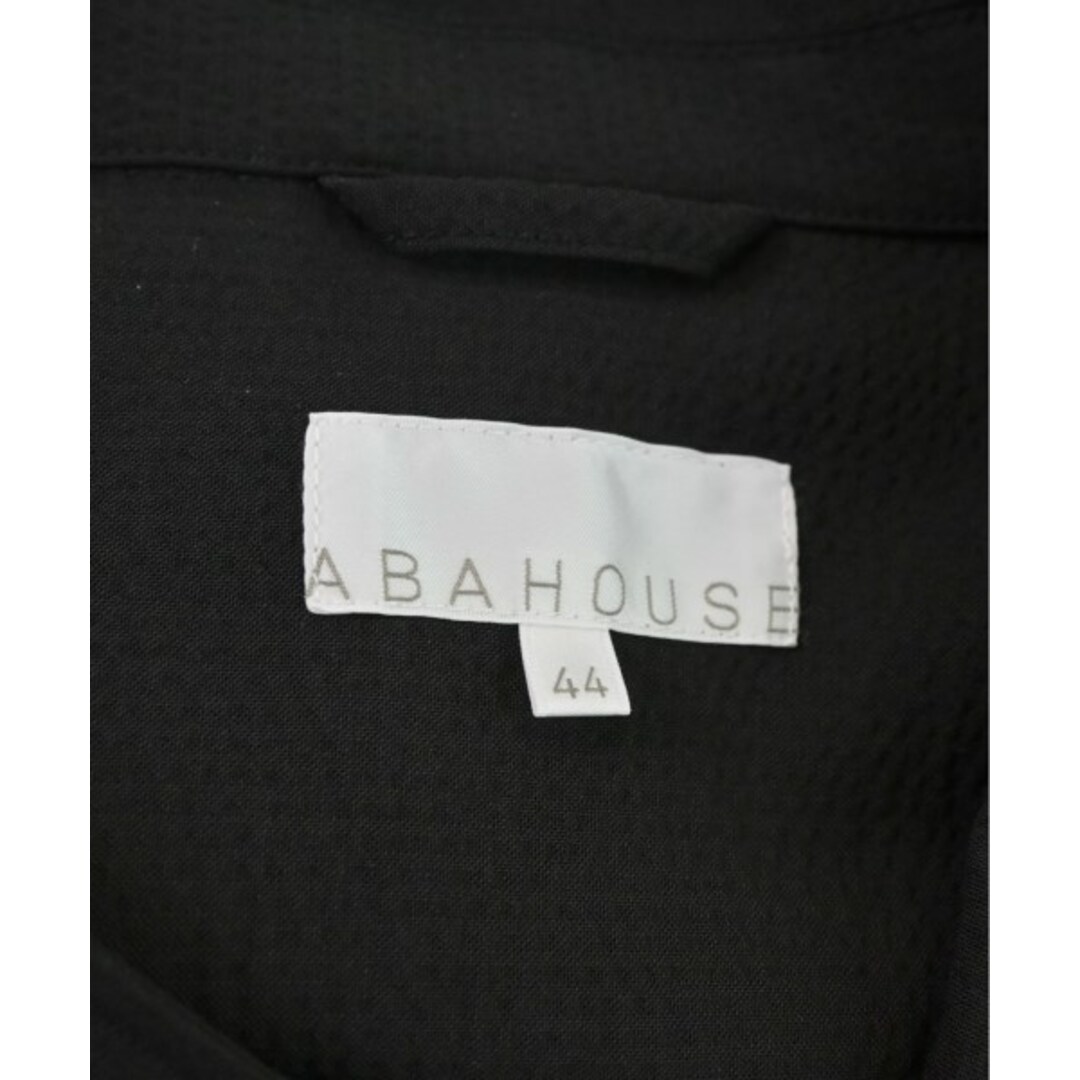 ABAHOUSE(アバハウス)のAba house アバハウス カジュアルシャツ 44(S位) 黒 【古着】【中古】 メンズのトップス(シャツ)の商品写真