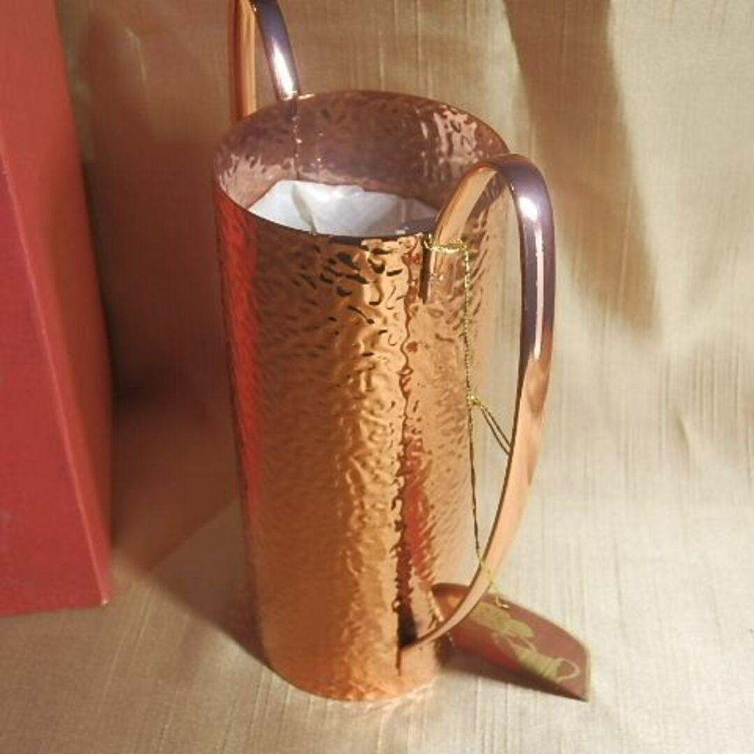 花瓶　銅器　コッパー　佐々木硝子　未使用ですが古いものですので