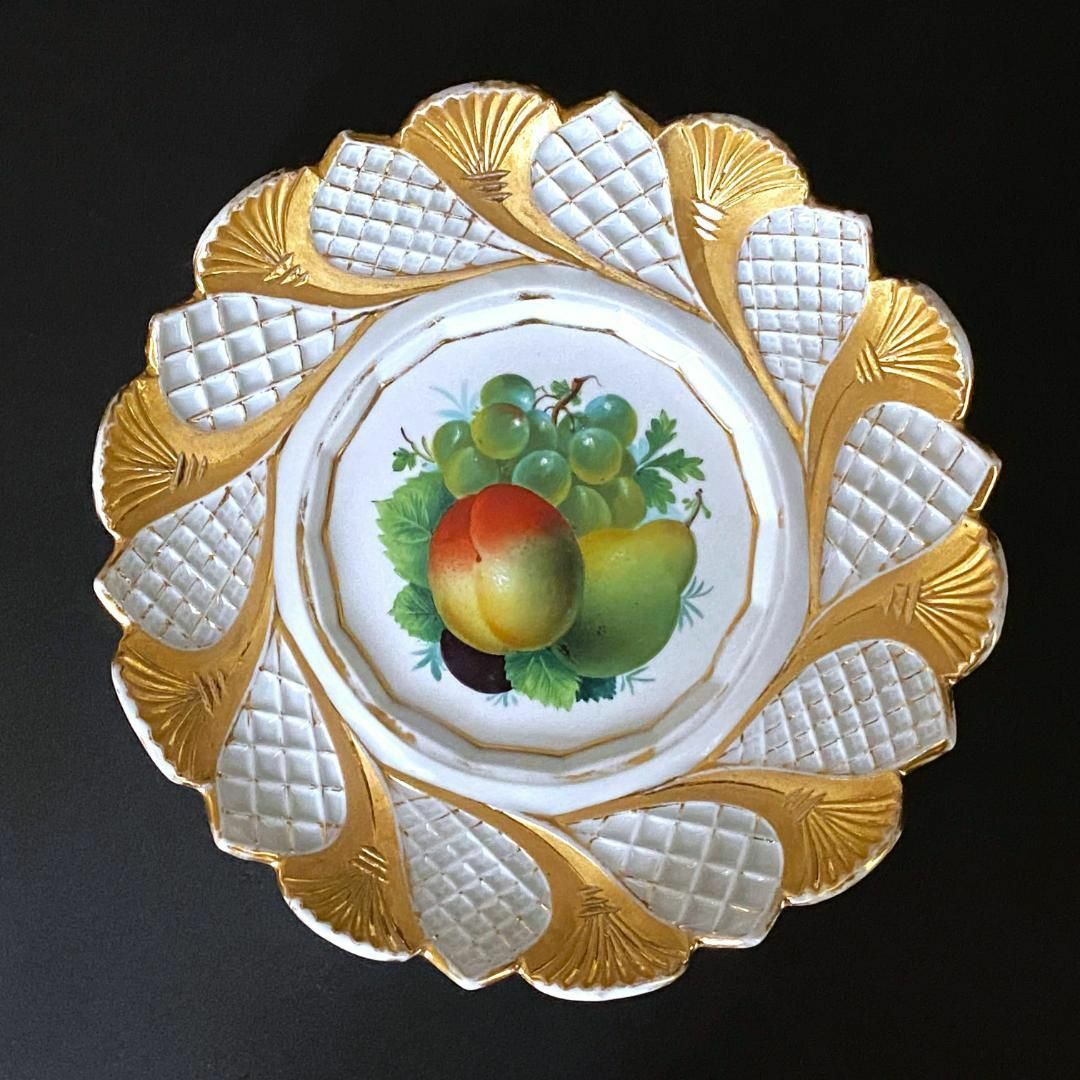 基本情報【美品】マイセン Plate Handpainted Fruit & Gold