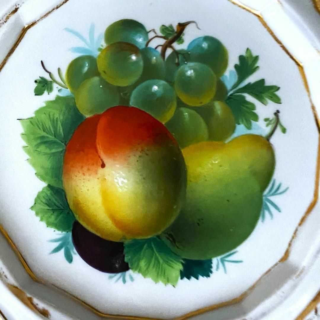 美品】マイセン Plate Handpainted Fruit u0026 Gold-
