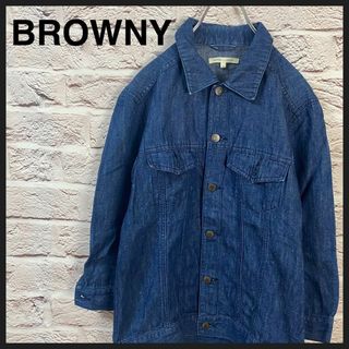 BROWNY シャツ　デニムシャツ　Gジャン メンズ　レディース[ M ](Gジャン/デニムジャケット)