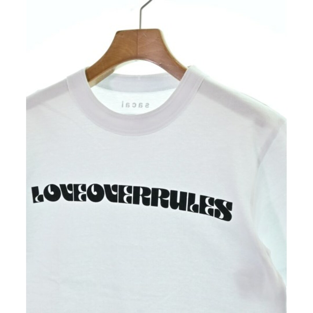 sacai サカイ Tシャツ・カットソー 0(XS位) 白 - カットソー(半袖/袖なし)