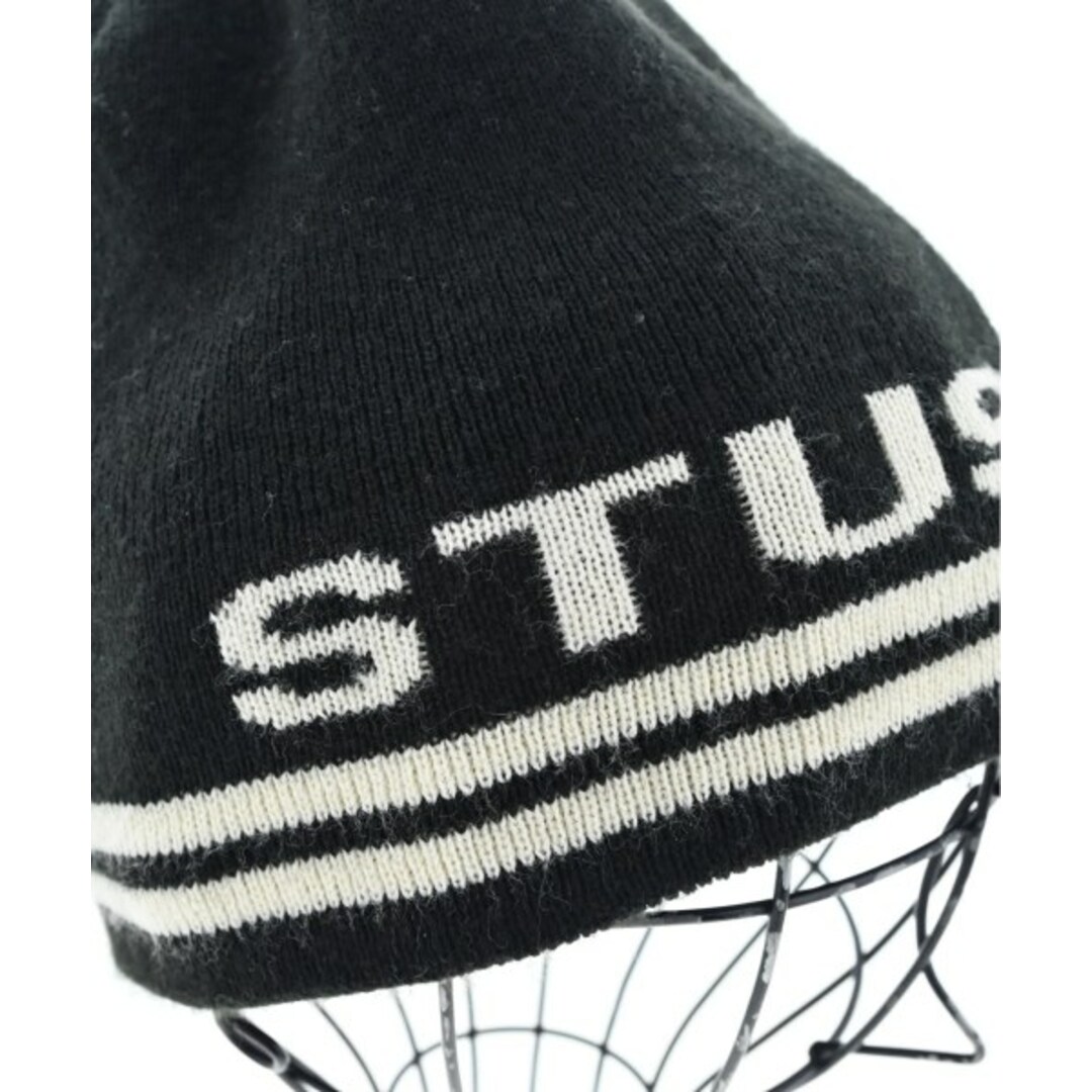 STUSSY(ステューシー)のSTUSSY ステューシー ニットキャップ・ビーニー - 黒 【古着】【中古】 レディースの帽子(ニット帽/ビーニー)の商品写真