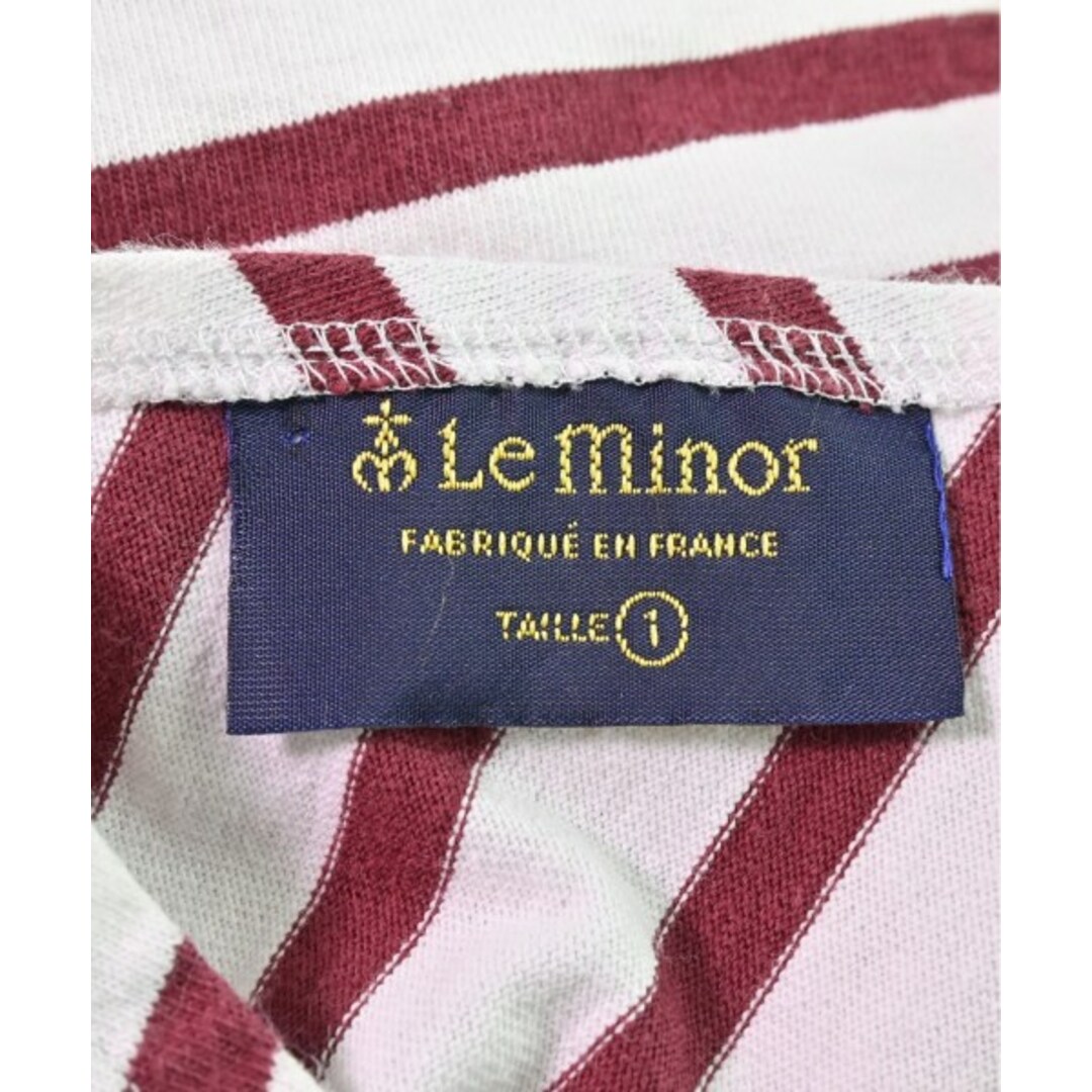 Le Minor(ルミノア)のLe minor ルミノア Tシャツ・カットソー 1(S位) 白x赤(ボーダー) 【古着】【中古】 レディースのトップス(カットソー(半袖/袖なし))の商品写真