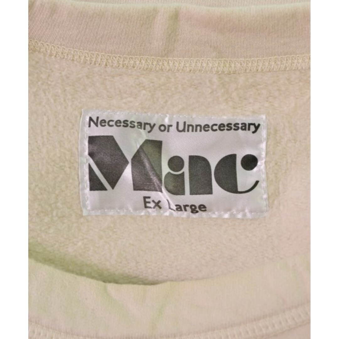 NECESSARY OR UNNECESSARY スウェット XL ベージュ