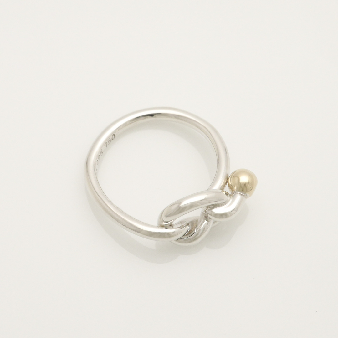 美品】TIFFANY&Co. ラブ ノット リング AG925 AU750 - リング(指輪)
