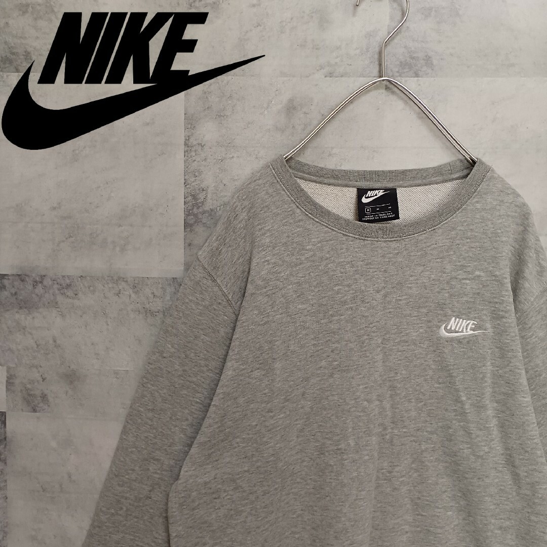 NIKE - NIKE ナイキ メンズトレーナー スウッシュ グレー M スウェット
