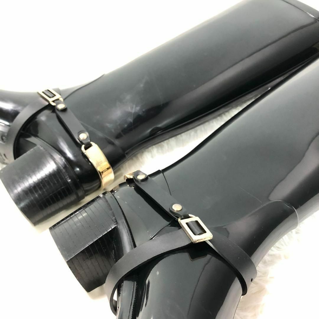 ジミーチュウ レインブーツ ラバーブーツ ブラック 23㎝-