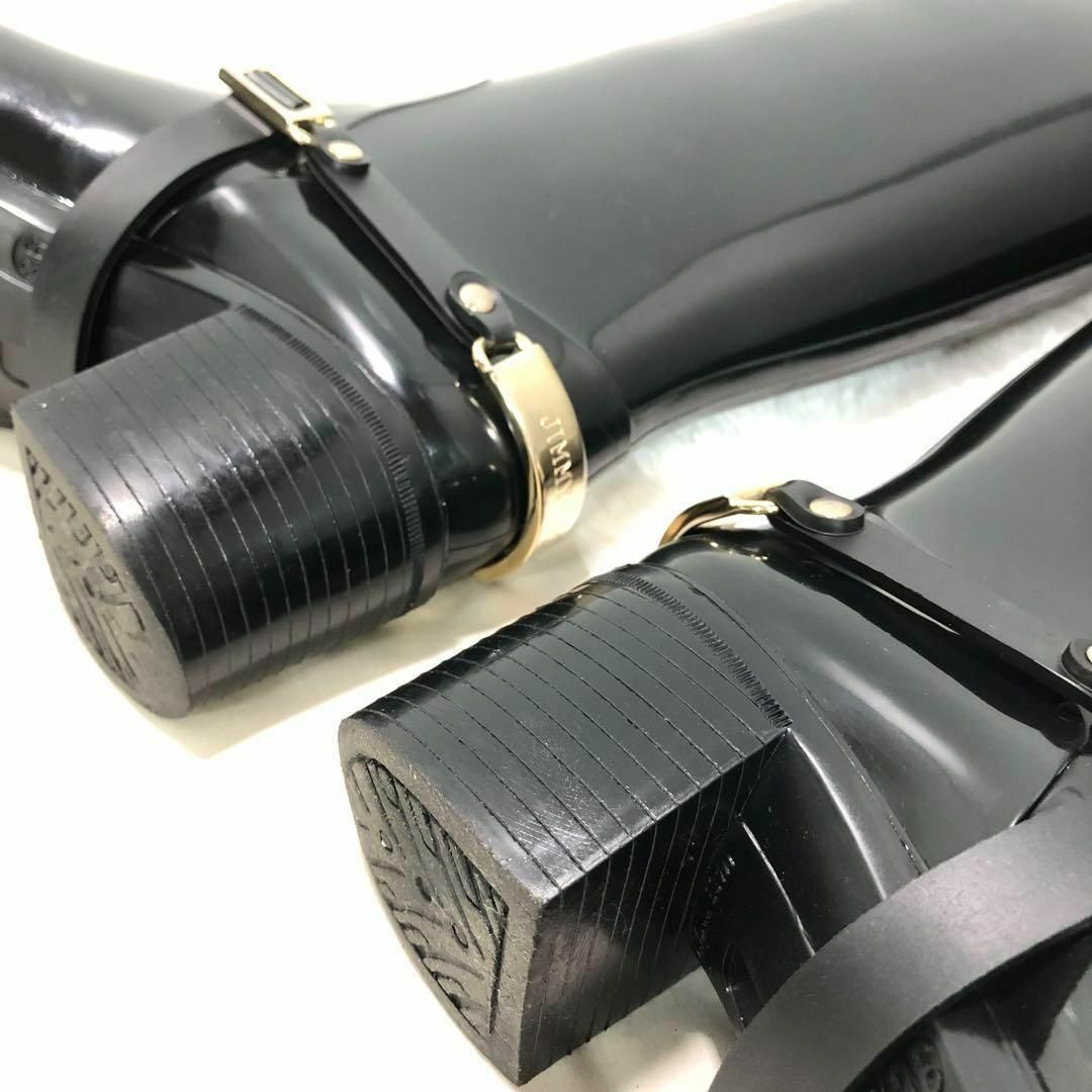 【盛れるブーツ】ジミーチュウ レインブーツ ラバーブーツ ブラック 23㎝