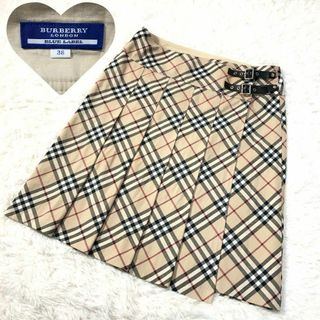 バーバリーブルーレーベル(BURBERRY BLUE LABEL)のバーバリー ブルーレーベル ノバチェック ラップ フレアスカート 秋 冬38(ひざ丈スカート)