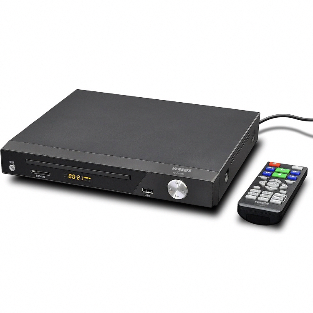 VERSOS 据置DVDプレーヤー　ブラック VS-DD202 スマホ/家電/カメラのテレビ/映像機器(DVDプレーヤー)の商品写真