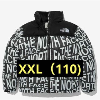 ザノースフェイス(THE NORTH FACE)の【新品・未使用】ノースフェイス　海外限定　総ロゴ　ブラック　ヌプシダウン　XXL(ダウンジャケット)