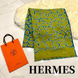 エルメス(Hermes)のHERMES   エルメス　フリンジストール　フリンジショール(マフラー/ショール)