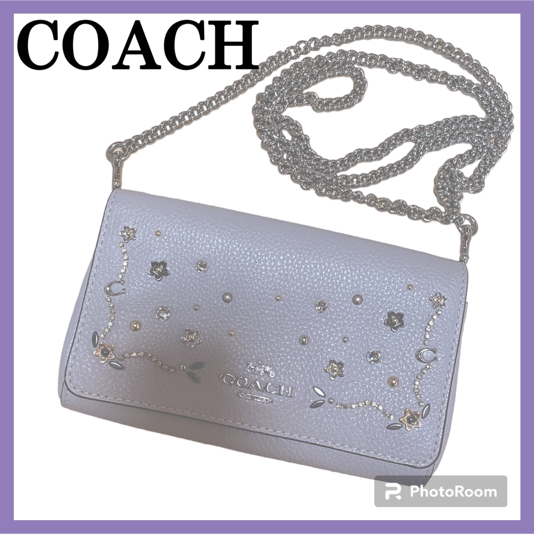 COACHコーチ✨クロスボディ スターダスト クリスタル リベット-