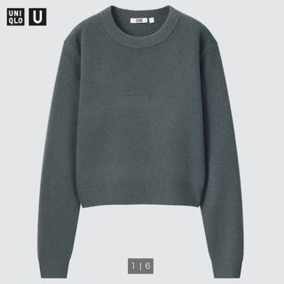 ユニクロ(UNIQLO)のUNIQLO プレミアムラムクロップドセーター(ニット/セーター)