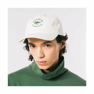 ラコステ(LACOSTE)の【ホワイト】ゴルフステッチツイルキャップ(キャップ)