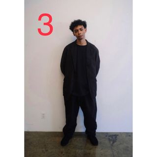 ○新品【comoli】23AW 製品染めセットアップ ブラック サイズ3
