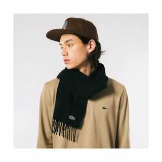 ラコステ(LACOSTE)の【ブラック】ミニマルルックウールマフラー(マフラー)