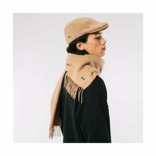 ラコステ(LACOSTE)の【ベージュ】ミニマルルックウールマフラー(マフラー)