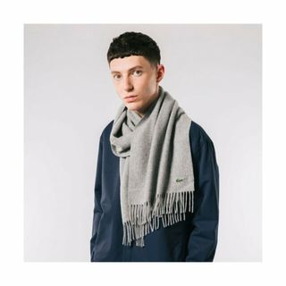 ラコステ(LACOSTE)の【グレー】ミニマルルックウールマフラー(マフラー)