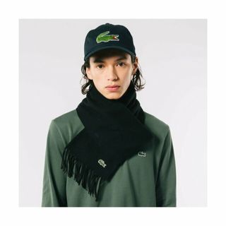 ラコステ(LACOSTE)の【ブラック】サスティナブルミニマルマフラー(マフラー)