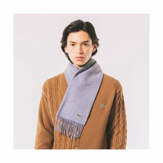 ラコステ(LACOSTE)の【グレー】サスティナブルミニマルマフラー(マフラー)