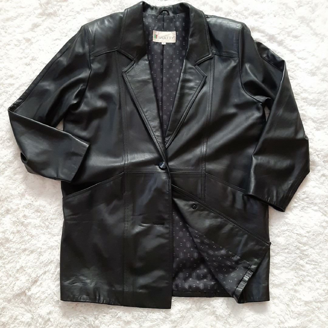 SNATTY メンズ レザージャケット シングル ブラック 羊革 フリー 中古 | フリマアプリ ラクマ
