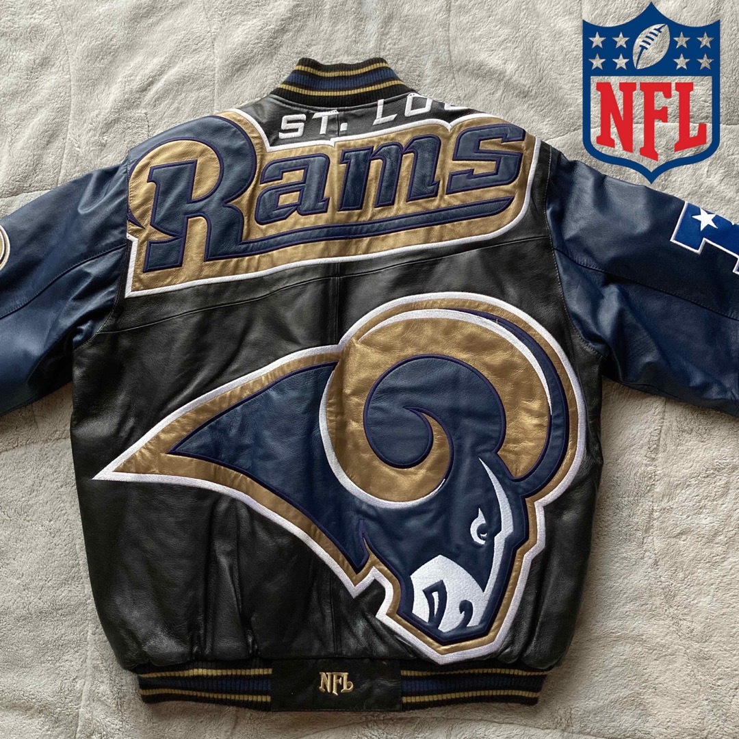 極美品・超希少 NFL ST.LOUIS RAMS レザースタジャン L - スタジャン