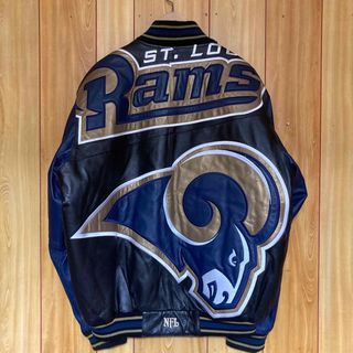 極美品・超希少　NFL ST.LOUIS RAMS  レザースタジャン L