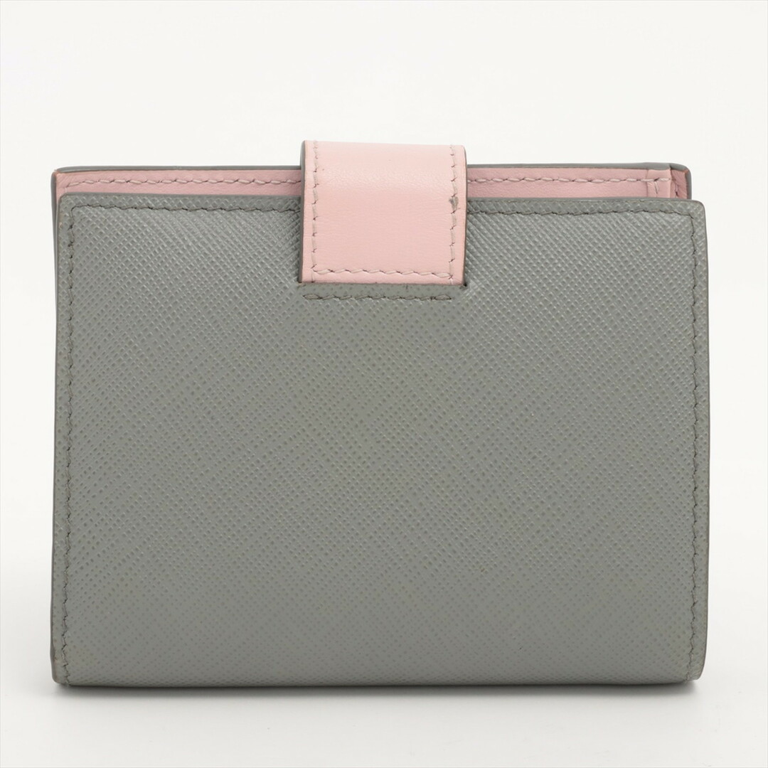 極美品□ PRADA プラダ ロゴ レザー二つ折り 財布 ウォレット - 折り財布