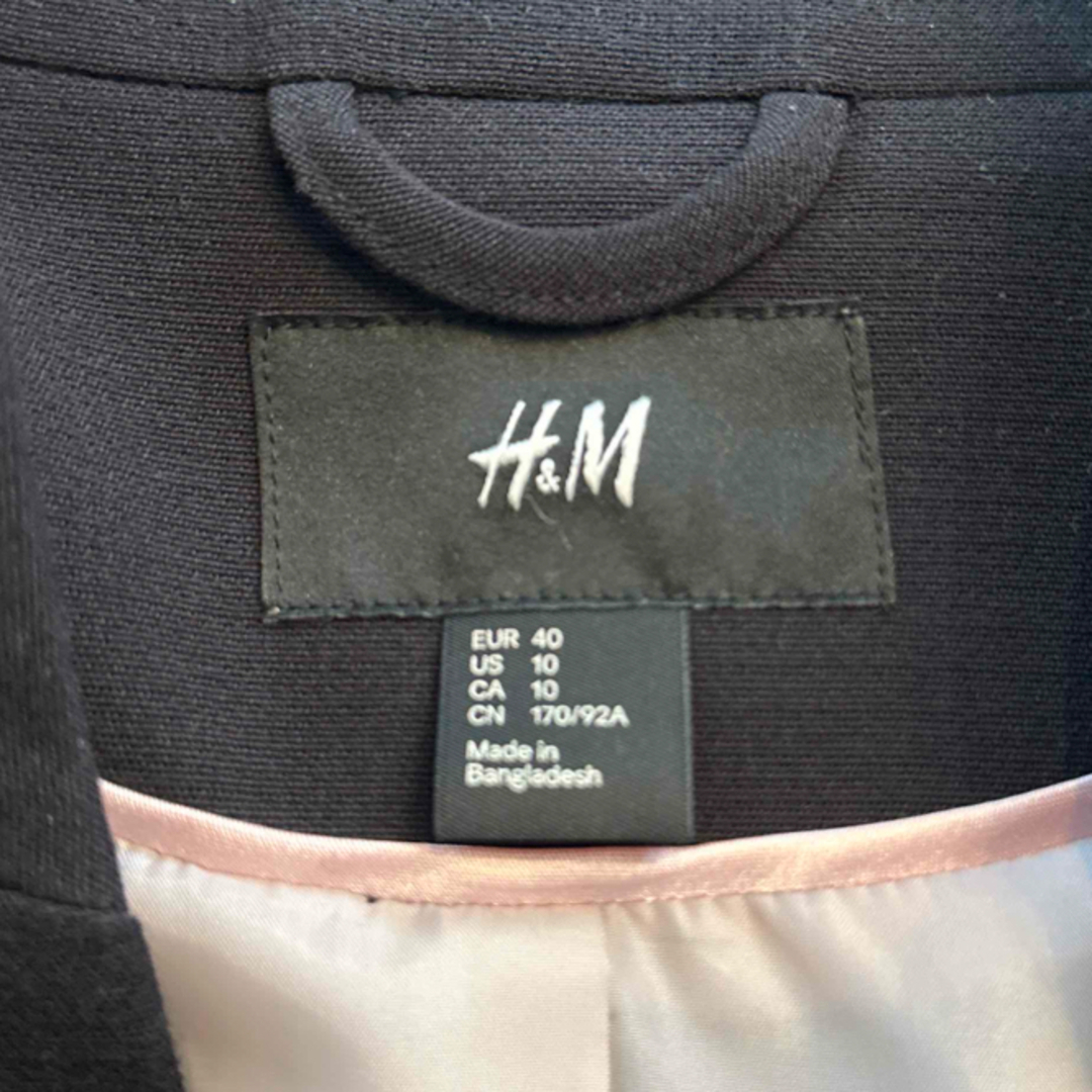 H&M(エイチアンドエム)のH&M エイチアンドエム　ノーカラー　ジャケット　キレイめ　アウター レディースのジャケット/アウター(ノーカラージャケット)の商品写真