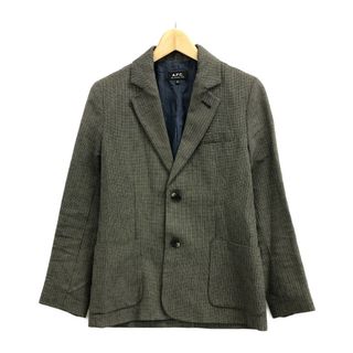 ☆ハリスツイード生地☆A.P.C. ツイードテーラードジャケット　チェック柄