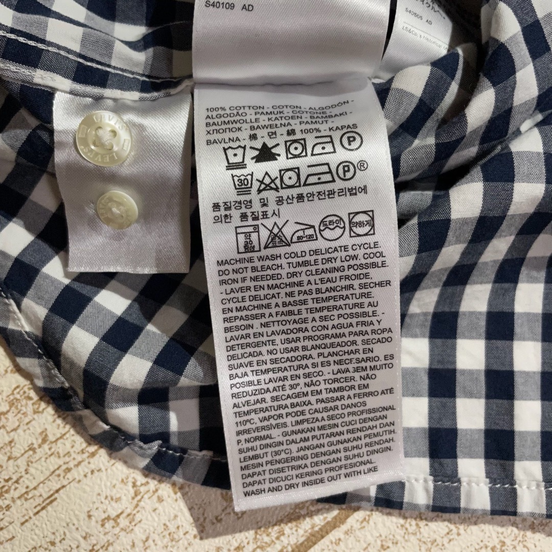 Levi's(リーバイス)の【Levi's】 リーバイス ギンガムチェック ボタンダウンシャツ Sサイズ メンズのトップス(シャツ)の商品写真