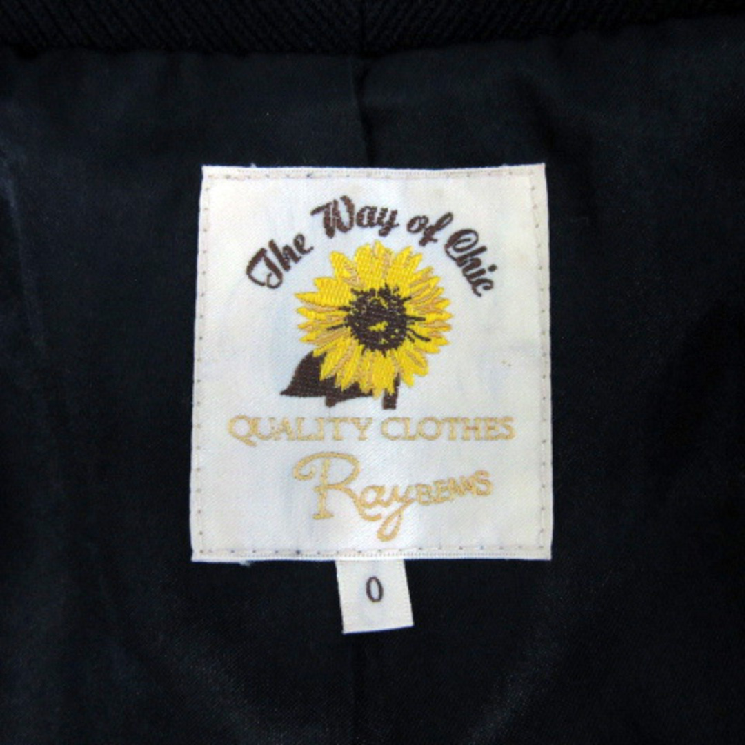 Ray BEAMS(レイビームス)のレイビームス ニットジャケット 七分袖 ダブルボタン ショールカラー 0 黒 レディースのジャケット/アウター(その他)の商品写真