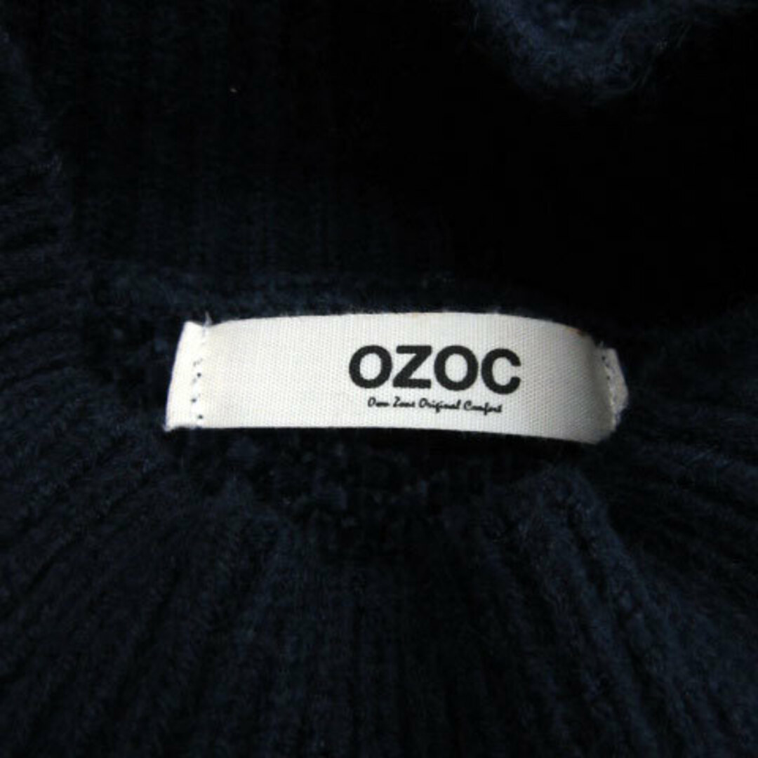 OZOC(オゾック)のオゾック OZOC ニット セーター 長袖 ハイネック ネイビー 紺 レディースのトップス(ニット/セーター)の商品写真