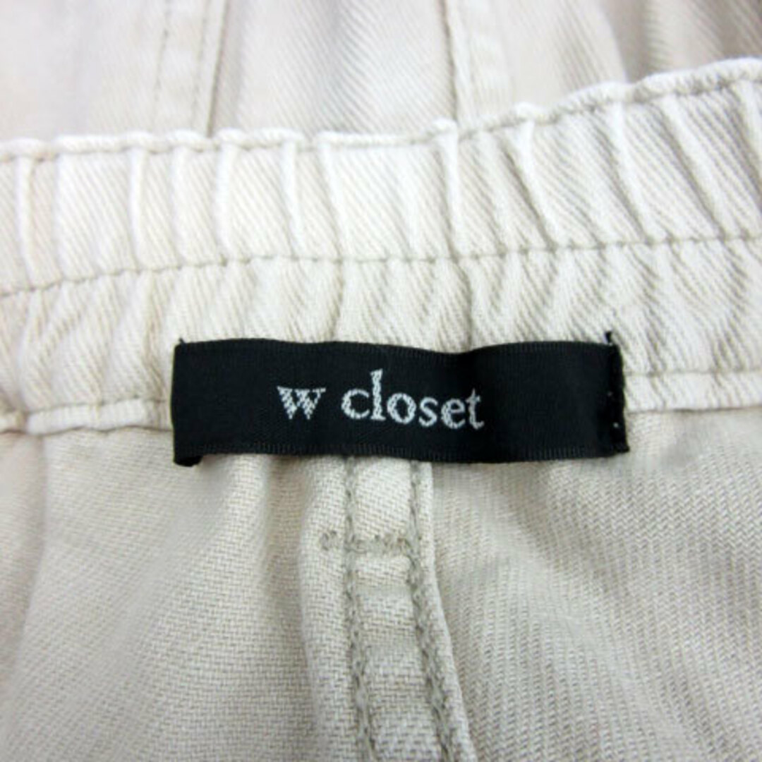 w closet(ダブルクローゼット)のダブルクローゼット テーパードパンツ アンクル丈 カットオフ F ベージュ レディースのパンツ(その他)の商品写真