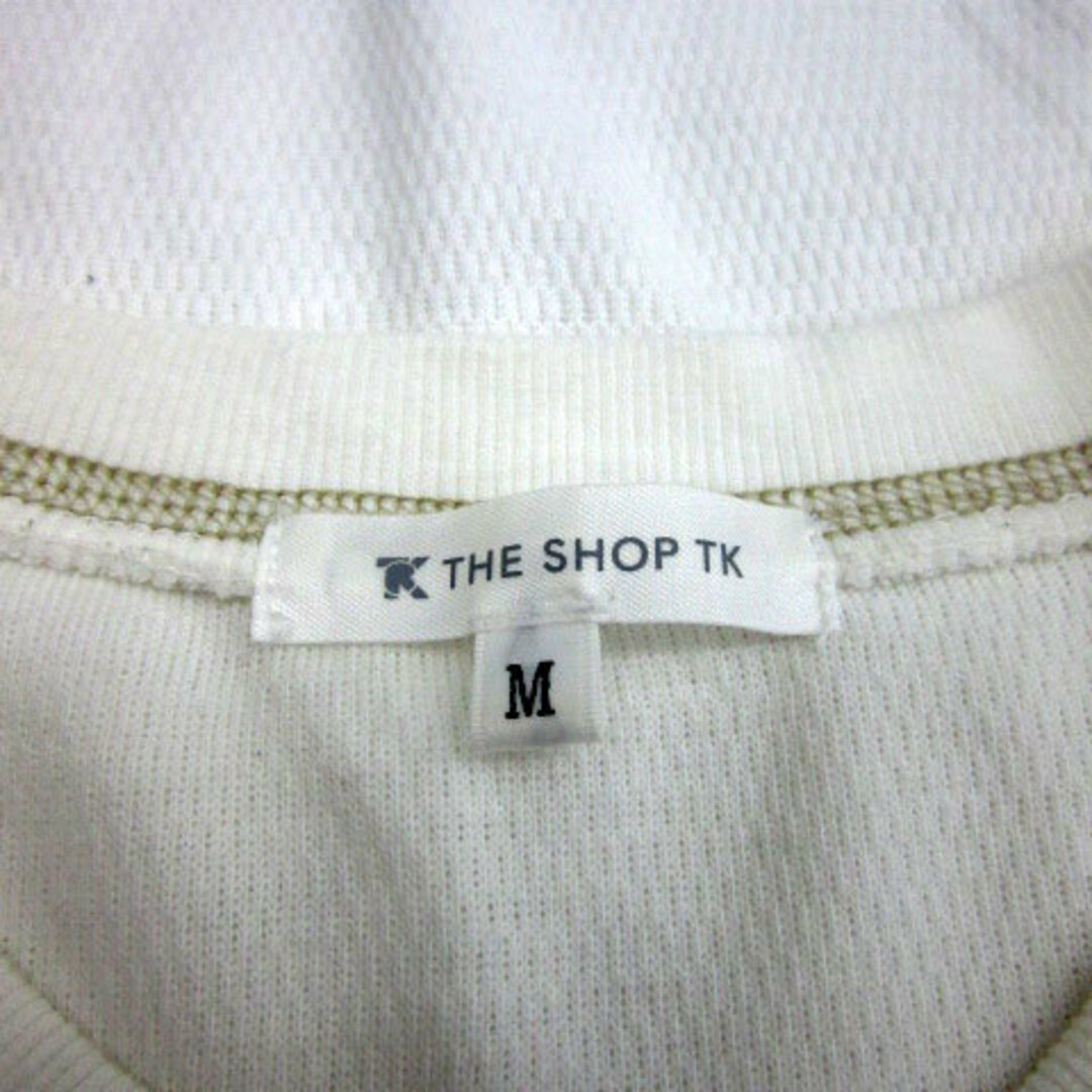 THE SHOP TK(ザショップティーケー)のザショップティーケー ニット カットソー 長袖 ラウンドネック M ホワイト 白 メンズのトップス(ニット/セーター)の商品写真