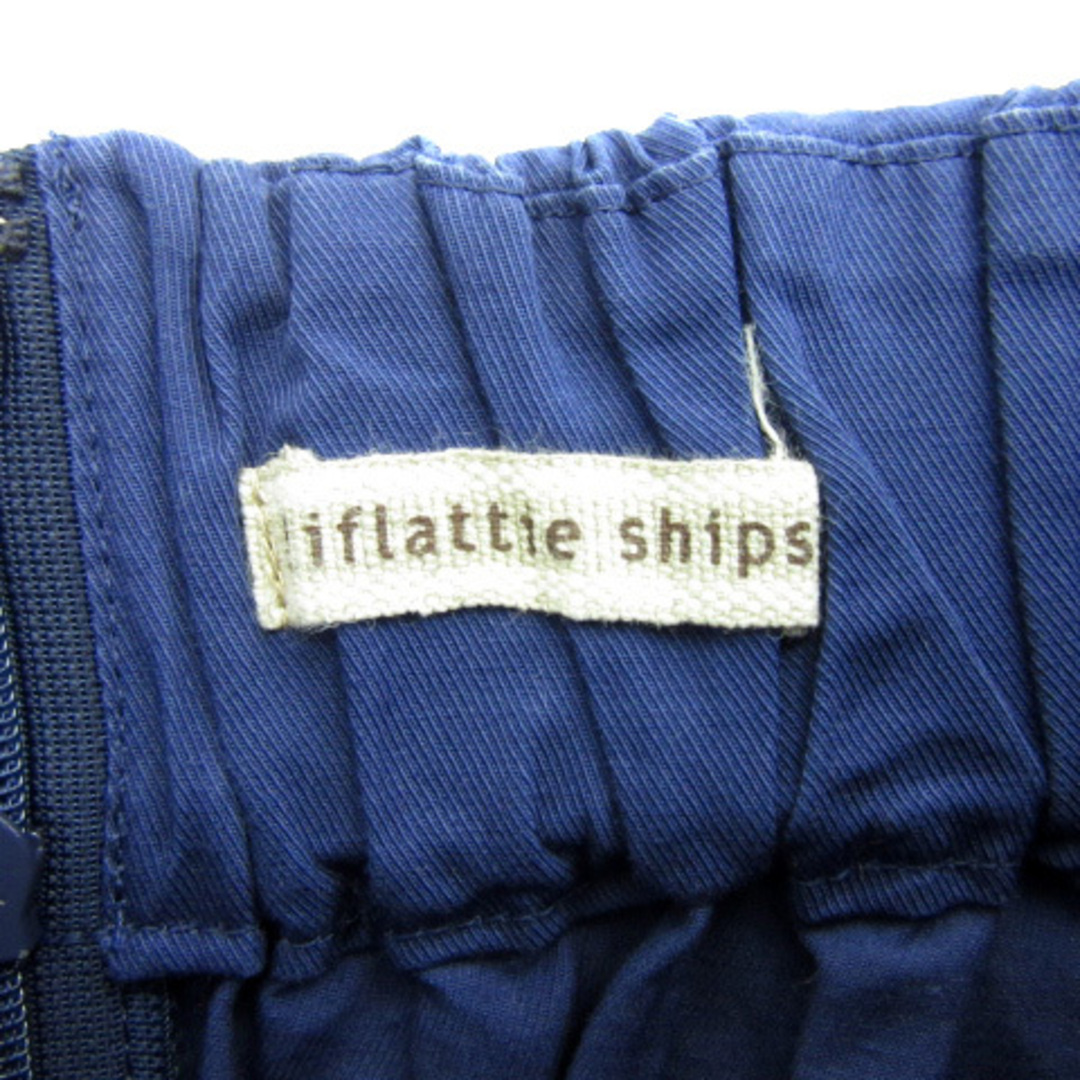 liflattie ships(リフラッティシップス)のリフラッティ シップス  フレアスカート ロング丈 無地 リネン混 青 ブルー レディースのスカート(ロングスカート)の商品写真