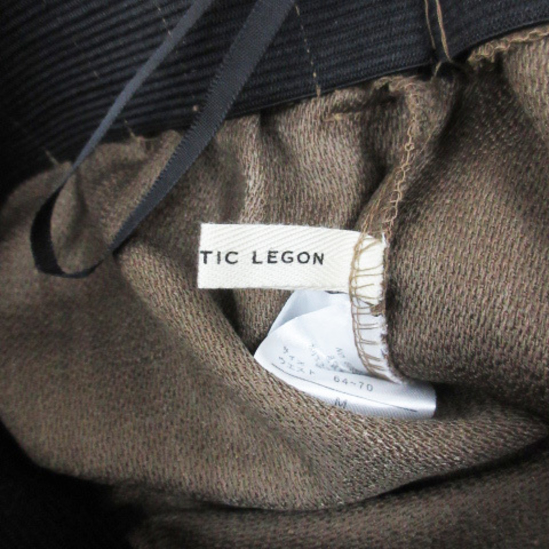 MAJESTIC LEGON(マジェスティックレゴン)のマジェスティックレゴン ワイドパンツ イージーパンツ ロング リボン付き M 茶 レディースのパンツ(その他)の商品写真
