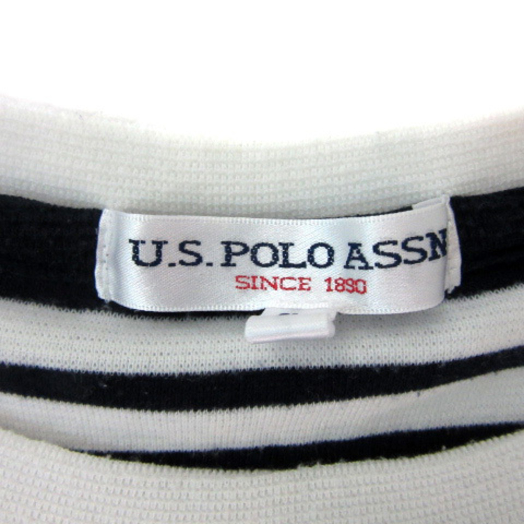 other(アザー)のU.S. POLO ASSN Tシャツ カットソー 半袖 ボーダー柄 L 白 黒 レディースのトップス(Tシャツ(半袖/袖なし))の商品写真