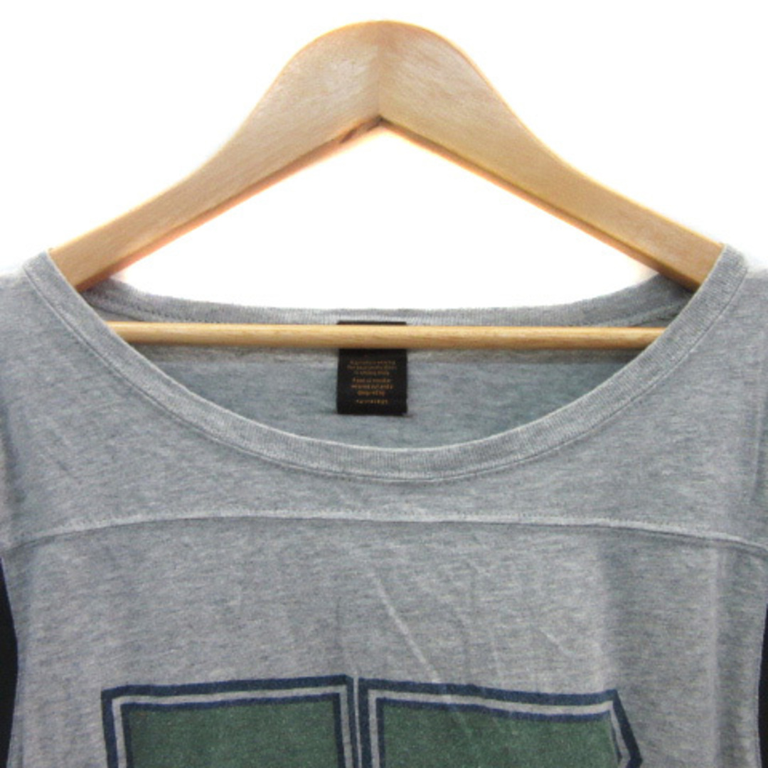 Ungrid(アングリッド)のアングリッド Tシャツ カットソー 長袖 プリント F マルチカラー グレー レディースのトップス(Tシャツ(長袖/七分))の商品写真