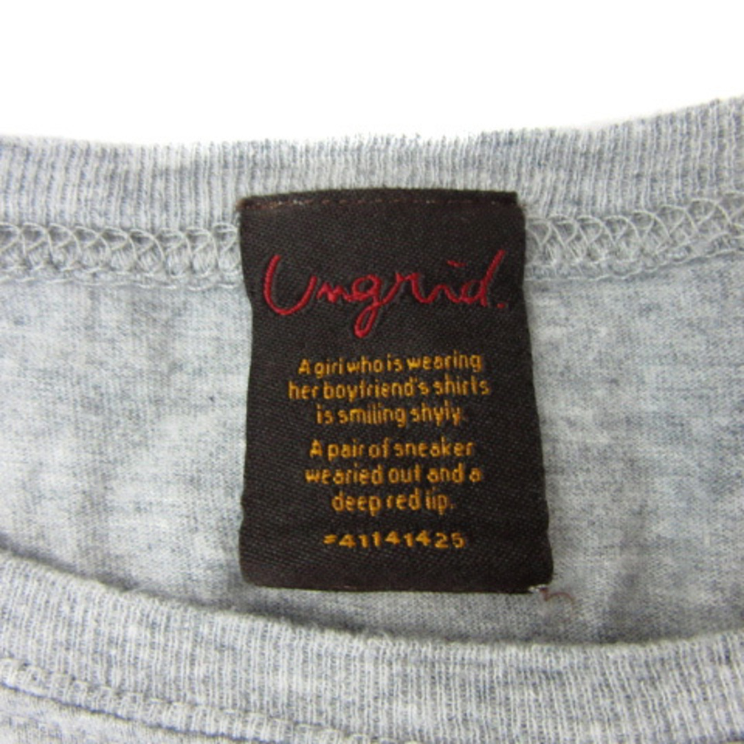 Ungrid(アングリッド)のアングリッド Tシャツ カットソー 長袖 プリント F マルチカラー グレー レディースのトップス(Tシャツ(長袖/七分))の商品写真