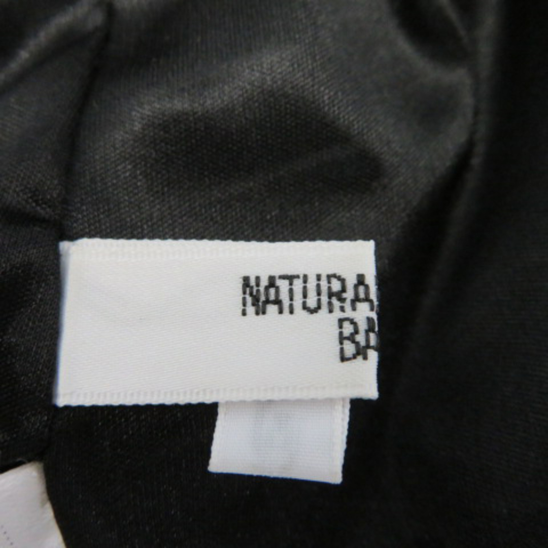 NATURAL BEAUTY BASIC(ナチュラルビューティーベーシック)のナチュラルビューティーベーシック タイトスカート ミモレ丈 ボーダー柄 M 黒 レディースのスカート(ひざ丈スカート)の商品写真
