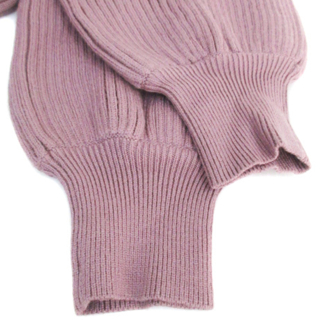 GRL(グレイル)のグレイル GRL リブニット カットソー 長袖 ボトルネック 無地 F 紫 レディースのトップス(ニット/セーター)の商品写真